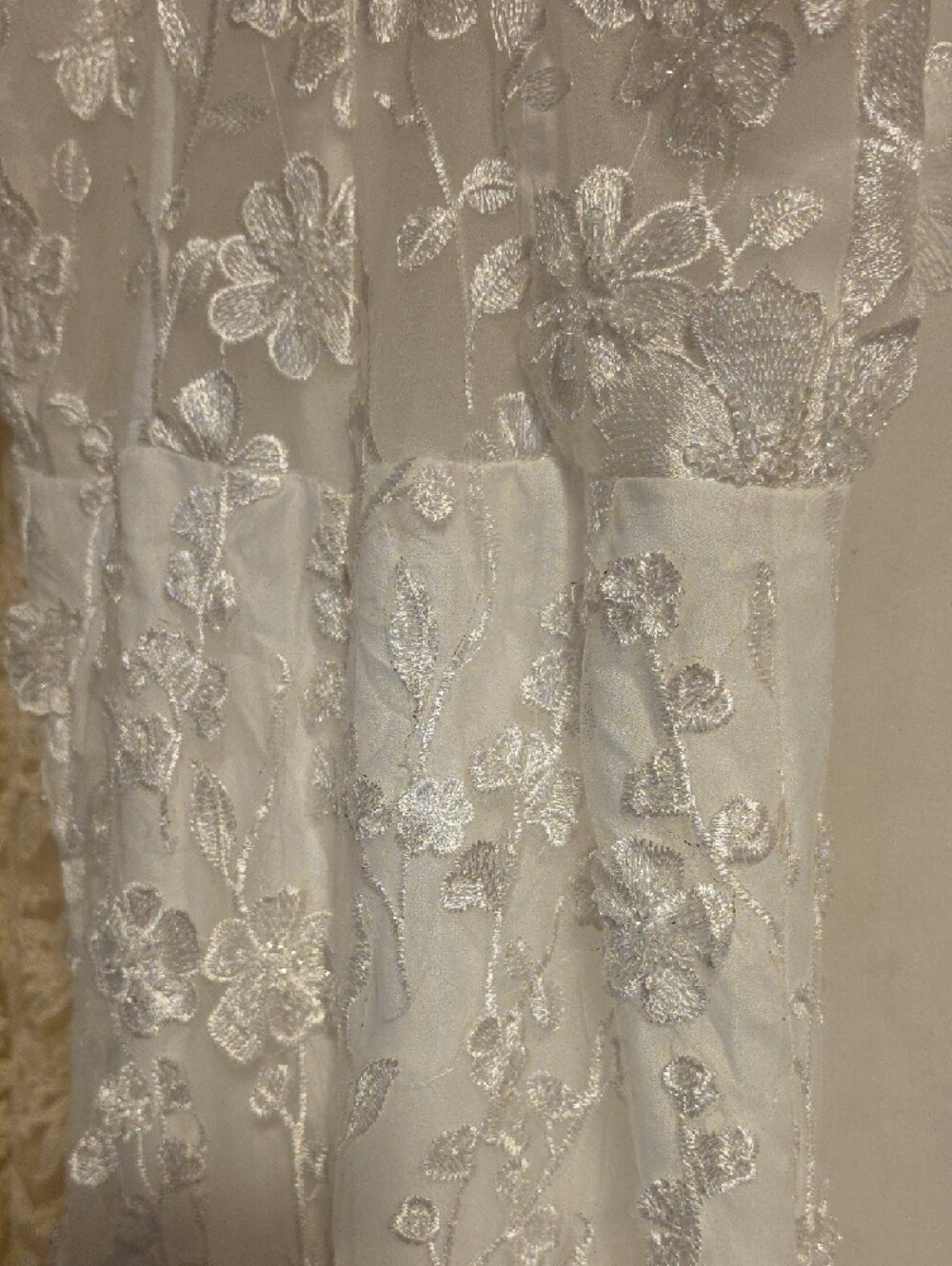 White Floral Wedding Lace Maxi Dress - Picture 7 of 12